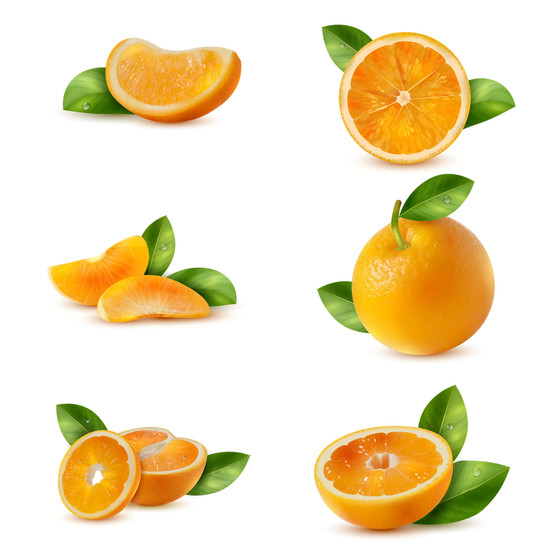 Pastele Orange With Leaves Clipart Collection Set of Digital Download Editable Artwork Ready to Use PNG EPS 300 Dpi File Bundles Clip Art for Wallpaper Wall Decor T-Shirt Clothing Fabric Print Embroidery Paper products Invitations Stickers