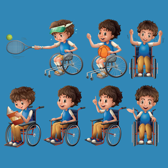 Pastele Set Of Men In Wheelchairs Sport Instant Digital Download CLipart PNG EPS File 300 Dpi Printable Editable Artwork Vector  Clip Art Decoration Wall Decor Wallpaper Art T-Shirt Clothing Paper Print Stickers Embroidery Invitation Greeting Card