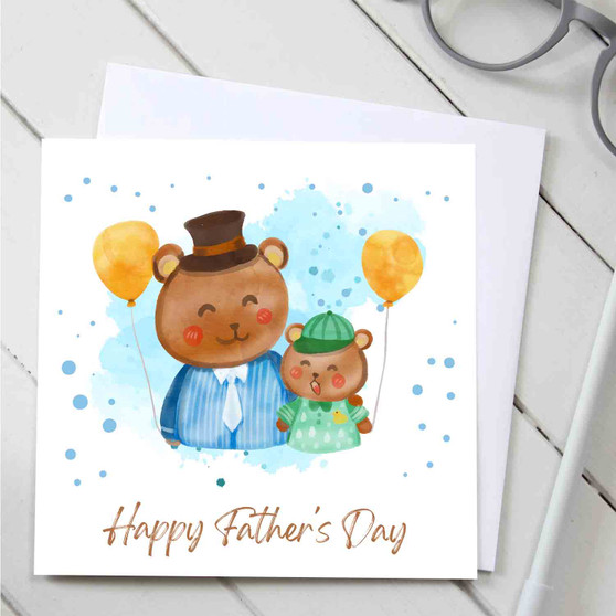 Pastele Happy Father's Day Custom Personalized Greeting Card Digital Download File Template Editable in Canva Message Card Custom Text Easy Self Editing Girlfriend Boyfriend Happy Birtday Wedding New Born Graduation Day Gift Printable Greeting Card