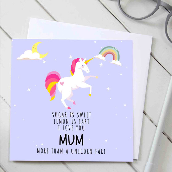 Pastele Happy Mother's Day Unicorn Custom Personalized Greeting Card Digital Download File Template Editable in Canva Message Card Custom Text Easy Self Editing Girlfriend Boyfriend Happy Birtday Wedding New Born Graduation Printable Greeting Card