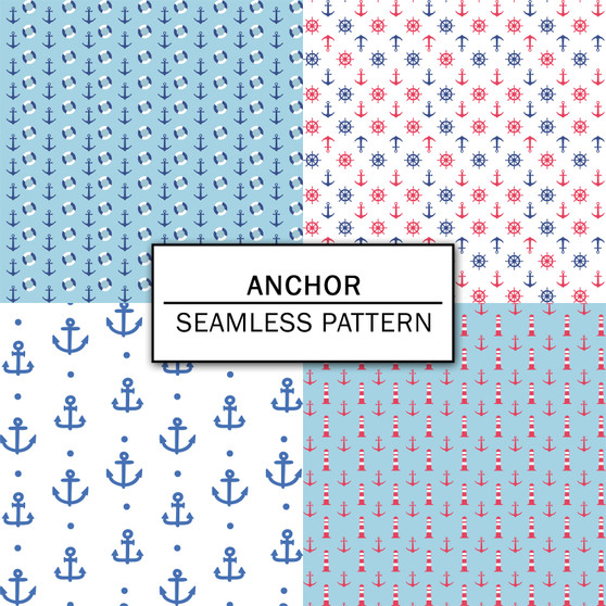 Pastele Anchor Navy Blue Seamless Pattern Digital Download PNG JPG High Resolution 300 Dpi Repeating Pattern Fill Background Editable Printable for Textile Fabric Wallpaper Wall Art Decor Paper Product Clothing Personal and Commercial Use