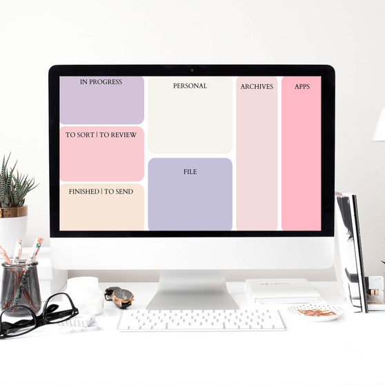 Pastele Baby Pastel Desktop Organizer Wallpaper Digital Download High Resolution Wallpaper Planner Calendar Notes Notification Smart Desktop Wallpaper Organizer Macbook Business Study Work Mac Windows Editable in Canva Easy Self Editing Home Screen