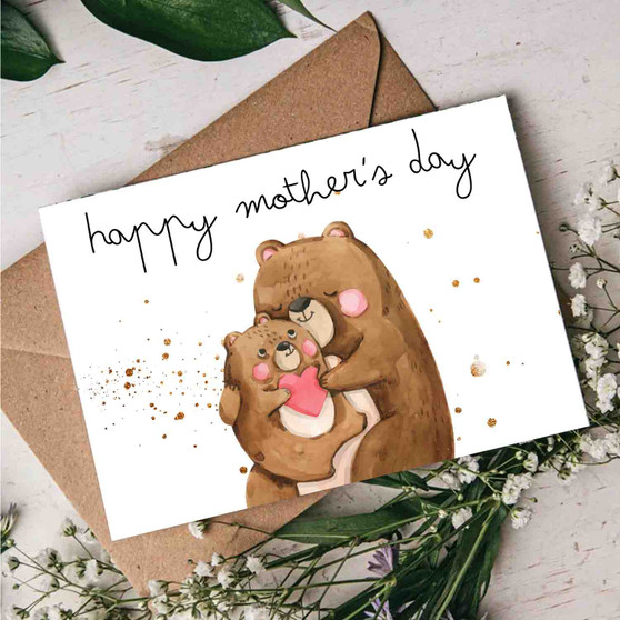 Pastele Happy Mother's Day Watercolor 4x6 Inch Greeting Card High Resolution Images Template Editable in Canva Instant Digital Download Easy Editing Custom Personalized Greeting Card Text Quotes Gift Parcel Happy Birthday Wedding Graduation Printable