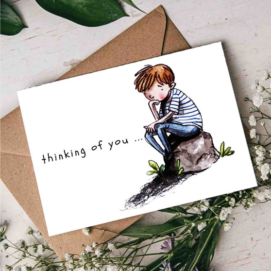 Pastele Thinking of You 4x6 Inch Custom Personalized Greeting Card Digital Download File Template Editable in Canva Message Card Custom Text Easy Self Editing Girlfriend Happy Birtday New Born Graduation Printable Greeting Card