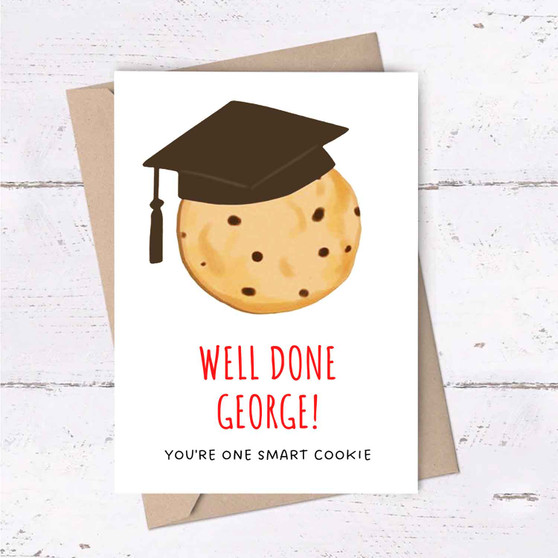 Pastele Cookie Graduation 6x4 Inch Greeting Card Template High Resolution Images Editable Printable in Canva Digital Download File Self Editing Text Quotes Messages Personalized Greeting Card Birthday Emigrating Card Love Wedding Anniversary