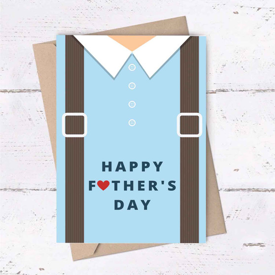 Pastele Happy Father's Day Clothes 6x4 Inch Greeting Card High Resolution Images Template Editable in Canva Instant Digital Download Easy Editing Custom Personalized Greeting Card Text Quotes Gift Parcel Birthday Graduation Printable Greeting Card