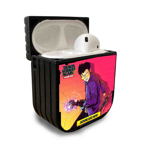 Pastele New Travis Strikes Again No More Heroes Custom Personalized AirPods Case Apple AirPods Gen 1 AirPods Gen 2 AirPods Pro Protective Cover Sublimation