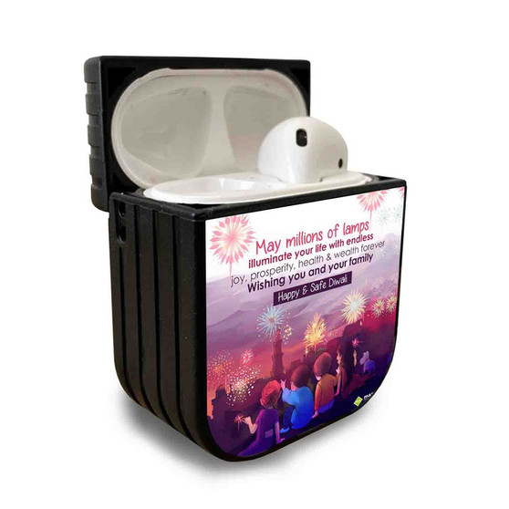 Pastele Best Diwali Quotes For Friends And Family Custom Personalized AirPods Case Apple AirPods Gen 1 AirPods Gen 2 AirPods Pro Protective Cover Sublimation