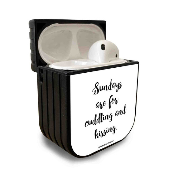 Pastele Best Sundays Are For Quotes Custom Personalized AirPods Case Apple AirPods Gen 1 AirPods Gen 2 AirPods Pro Protective Cover Sublimation