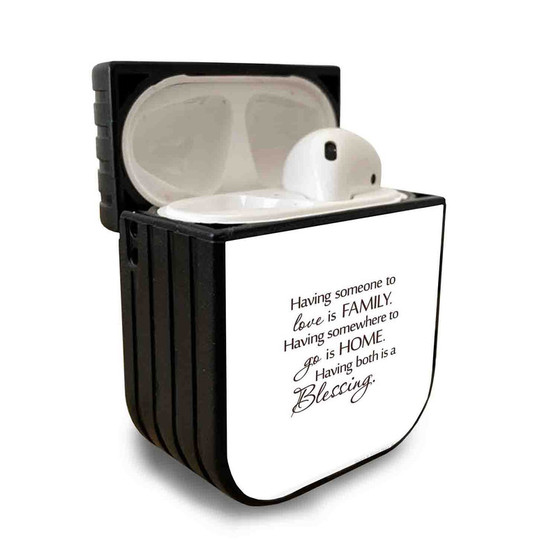 Pastele Best Connecting With Family Quotes Custom Personalized AirPods Case Apple AirPods Gen 1 AirPods Gen 2 AirPods Pro Protective Cover Sublimation
