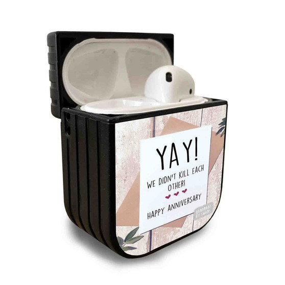 Pastele Best Funny Anniversary Quotes For Husband Custom Personalized AirPods Case Apple AirPods Gen 1 AirPods Gen 2 AirPods Pro Protective Cover Sublimation