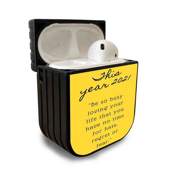 Pastele Best Quotes About Busy Friends Custom Personalized AirPods Case Apple AirPods Gen 1 AirPods Gen 2 AirPods Pro Protective Cover Sublimation