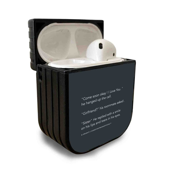 Pastele Best Short Deep Sister Quotes Custom Personalized AirPods Case Apple AirPods Gen 1 AirPods Gen 2 AirPods Pro Protective Cover Sublimation