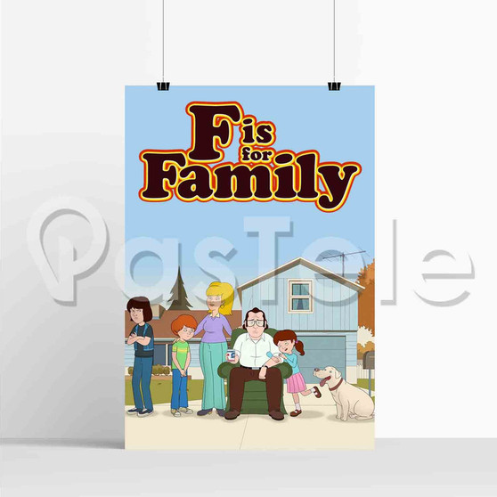 F is for Family Silk Poster Printed Wall Decor 20 x 13 Inch 24 x 36 Inch