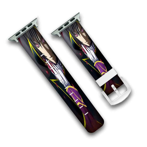 Pastele New Code Geass Lelouch Lamperouge and Suzaku Kururugi (2) Custom Personalized Apple Watch Band Genuine Leather Watch Band Replacement 38mm 40mm 42mm 44mm