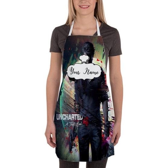 Pastele Best Nathan Drake Uncharted 4 A Thiefs End Custom Personalized Name Kitchen Apron