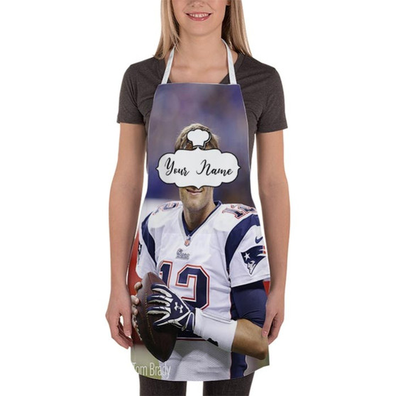 Pastele Best Tom Brady NFL Custom Personalized Name Kitchen Apron