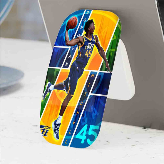 Pastele Best Donovan Mitchell Utah Jazz NBA Phone Click-On Grip Custom Pop Up Stand Holder Apple iPhone Samsung