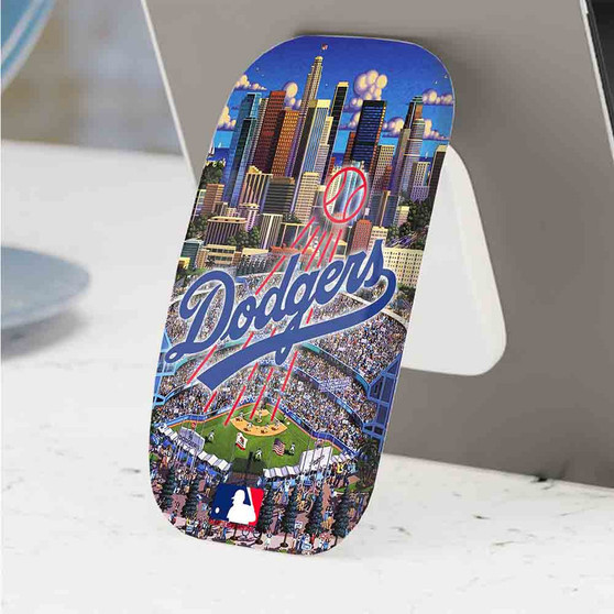 Pastele Best LA Dodgers MLB Sport Phone Click-On Grip Custom Pop Up Stand Holder Apple iPhone Samsung