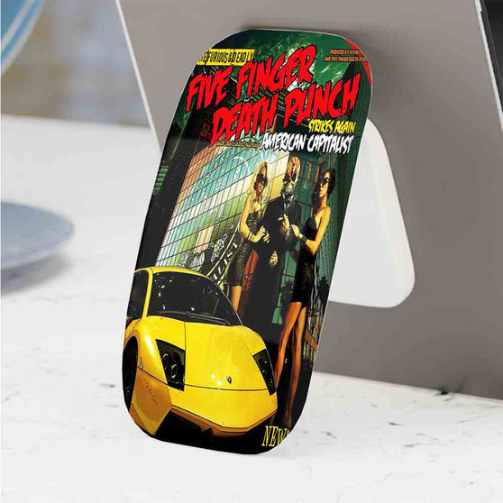 Pastele Best The Furious Deadly Five Finger Death Punch Phone Click-On Grip Custom Pop Up Stand Holder Apple iPhone Samsung