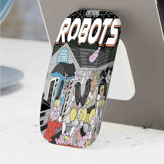 Pastele Best Earth Gang Robots Phone Click-On Grip Custom Pop Up Stand Holder Apple iPhone Samsung