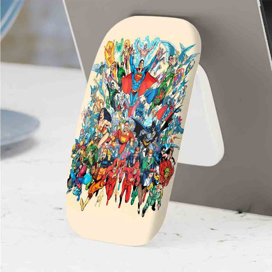 Pastele Best MArvel and DC Comics Superheroes Logo Phone Click-On Grip Custom Pop Up Stand Holder Apple iPhone Samsung