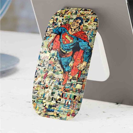 Pastele Best Superman DC Comics Superheroes Phone Click-On Grip Custom Pop Up Stand Holder Apple iPhone Samsung