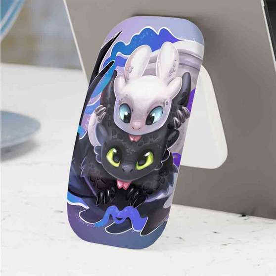 Pastele Best Toothless and Light Fury Phone Click-On Grip Custom Pop Up Stand Holder Apple iPhone Samsung