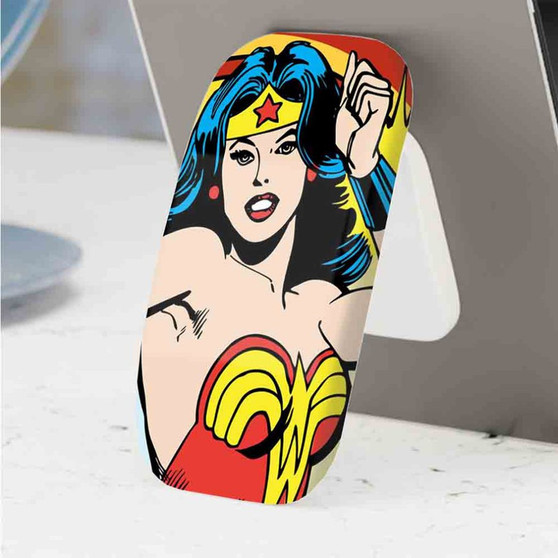 Pastele Best Wonder Woman Phone Click-On Grip Custom Pop Up Stand Holder Apple iPhone Samsung
