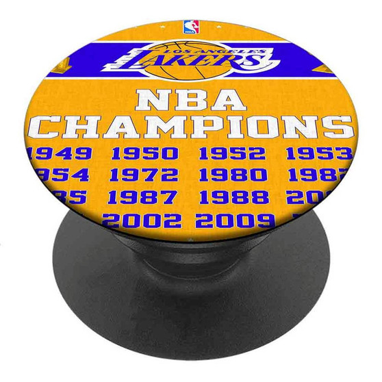 Pastele Best Champions LA Lakers NBA Custom Personalized PopSockets Phone Grip Holder Pop Up Phone Stand