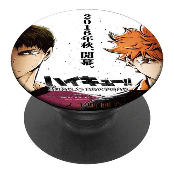 Pastele Best Haikyuu Karasuno Koukou VS Shiratorizawa Gakuen Koukou Custom Personalized PopSockets Phone Grip Holder Pop Up Phone Stand