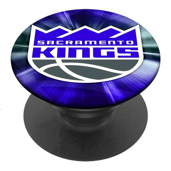 Pastele Best Sacramento Kings NBA Custom Personalized PopSockets Phone Grip Holder Pop Up Phone Stand