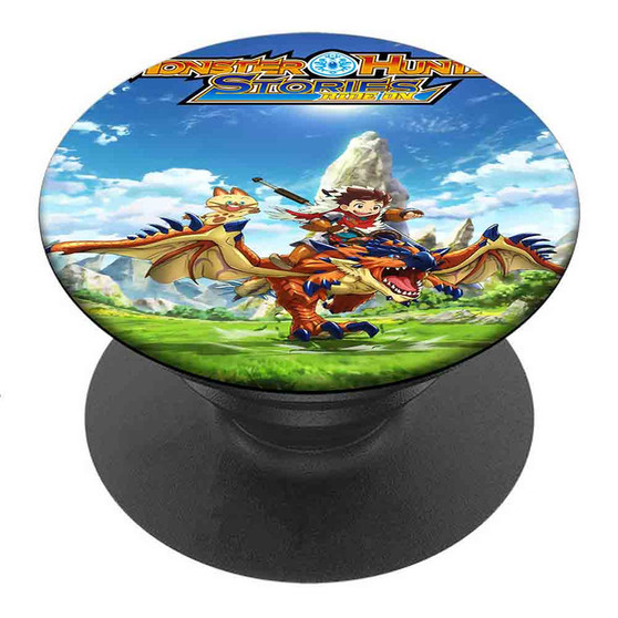 Pastele Best Monster Hunter Stories Ride On Custom Personalized PopSockets Phone Grip Holder Pop Up Phone Stand