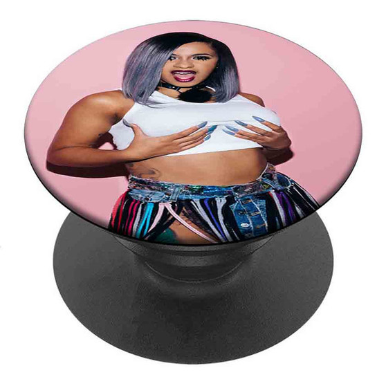 Pastele Best Cardi B 2 Custom Personalized PopSockets Phone Grip Holder Pop Up Phone Stand