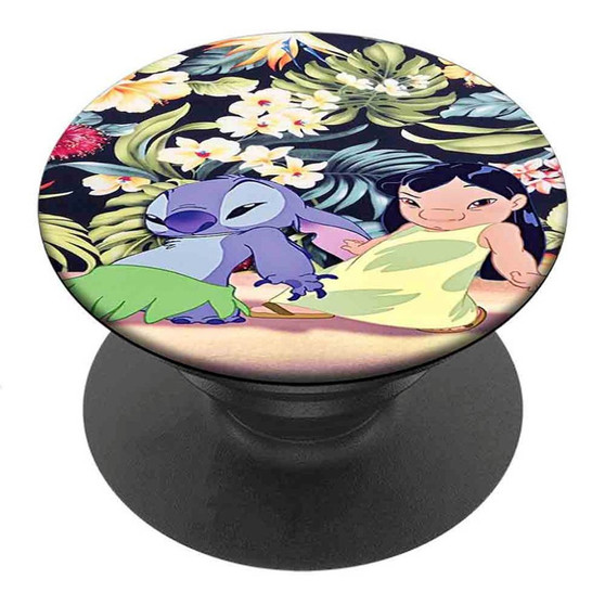 Pastele Best Disney Lilo and Stitch Dance Custom Personalized PopSockets Phone Grip Holder Pop Up Phone Stand