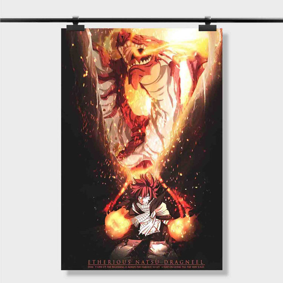 Pastele Best Natsu Dragneel And Igneel Fairy Tail Custom Personalized Silk Poster Print Wall Decor 20 x 13 Inch 24 x 36 Inch Wall Hanging Art Home Decoration