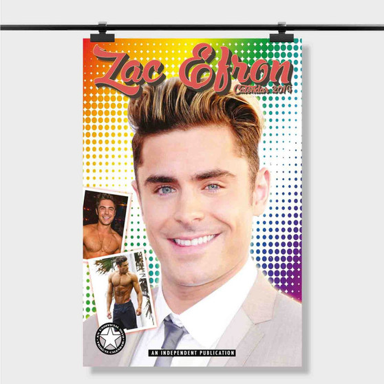 Pastele Best Zac Efron Custom Personalized Silk Poster Print Wall Decor 20 x 13 Inch 24 x 36 Inch Wall Hanging Art Home Decoration
