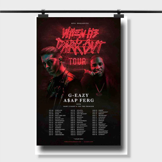 Pastele Best G Eazy Logic The Endless Summer Tour Custom Personalized Silk Poster Print Wall Decor 20 x 13 Inch 24 x 36 Inch Wall Hanging Art Home Decoration