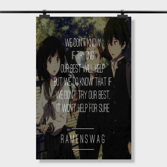 Pastele Best Best Anime Life Quotes Custom Personalized Silk Poster Print Wall Decor 20 x 13 Inch 24 x 36 Inch Wall Hanging Art Home Decoration