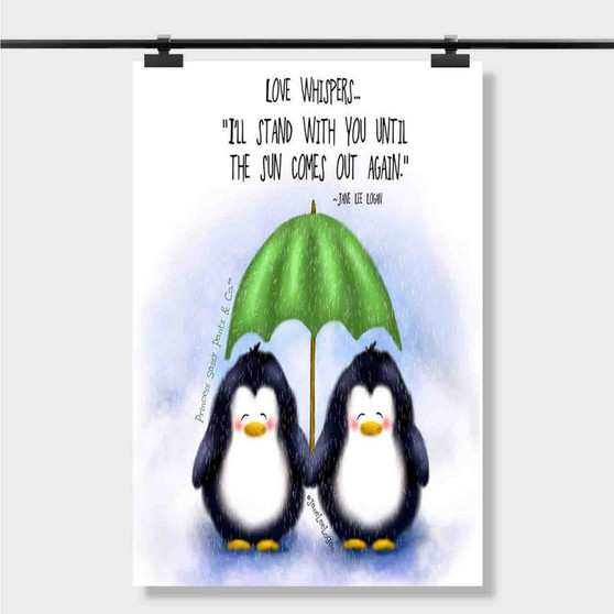 Pastele Best penguin love quotes Custom Personalized Silk Poster Print Wall Decor 20 x 13 Inch 24 x 36 Inch Wall Hanging Art Home Decoration