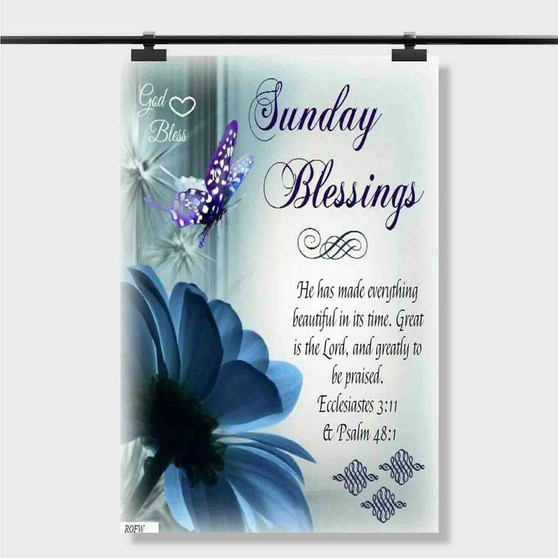 Pastele Best Sunday Blessings Quotes Images Custom Personalized Silk Poster Print Wall Decor 20 x 13 Inch 24 x 36 Inch Wall Hanging Art Home Decoration