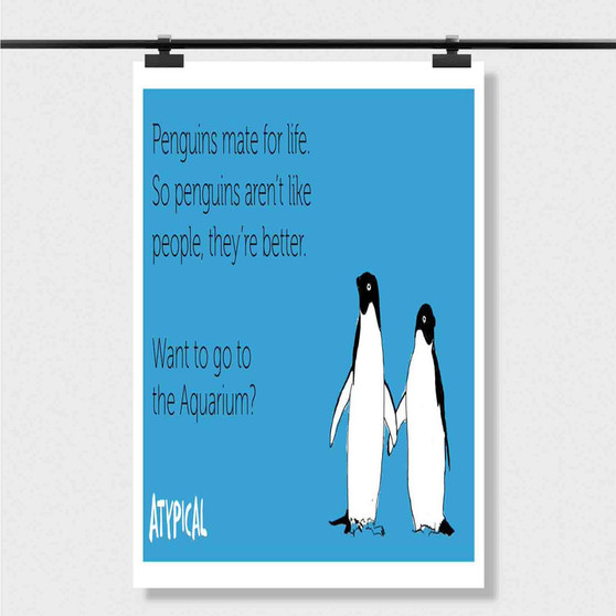 Pastele Best Penguins Mate For Life Quote Custom Personalized Silk Poster Print Wall Decor 20 x 13 Inch 24 x 36 Inch Wall Hanging Art Home Decoration