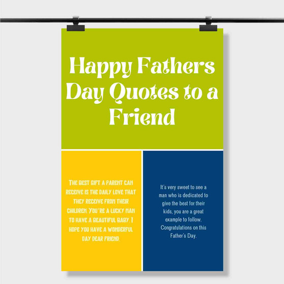 Pastele Best Best Friend Fathers Day Quotes Custom Personalized Silk Poster Print Wall Decor 20 x 13 Inch 24 x 36 Inch Wall Hanging Art Home Decoration