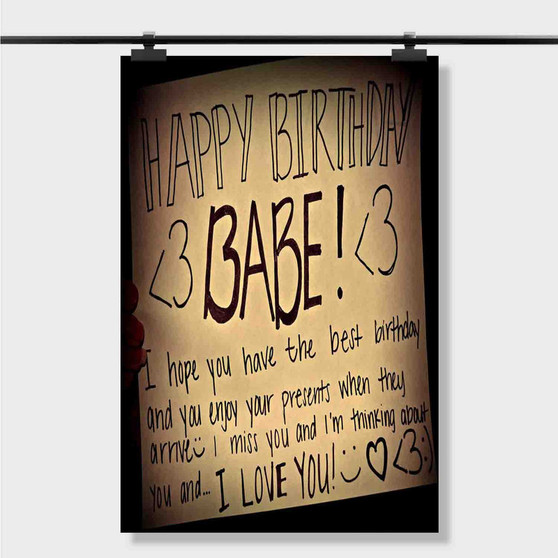 Pastele Best Happy Birthday Quotes From Girlfriend To Boyfriend Custom Personalized Silk Poster Print Wall Decor 20 x 13 Inch 24 x 36 Inch Wall Hanging Art Home Decoration