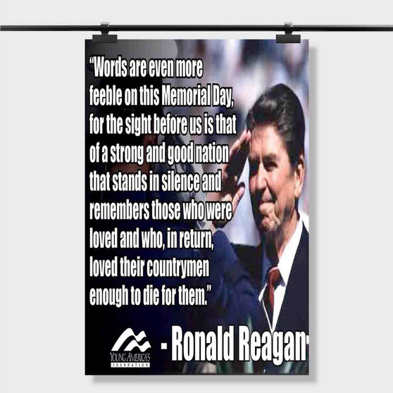 Pastele Best Reagan Memorial Day Quotes Custom Personalized Silk Poster Print Wall Decor 20 x 13 Inch 24 x 36 Inch Wall Hanging Art Home Decoration