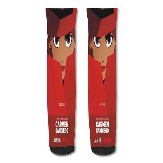 Pastele Carmen Sandiego 2 Custom Personalized Sublimation Printed Socks Polyester Acrylic Nylon Spandex