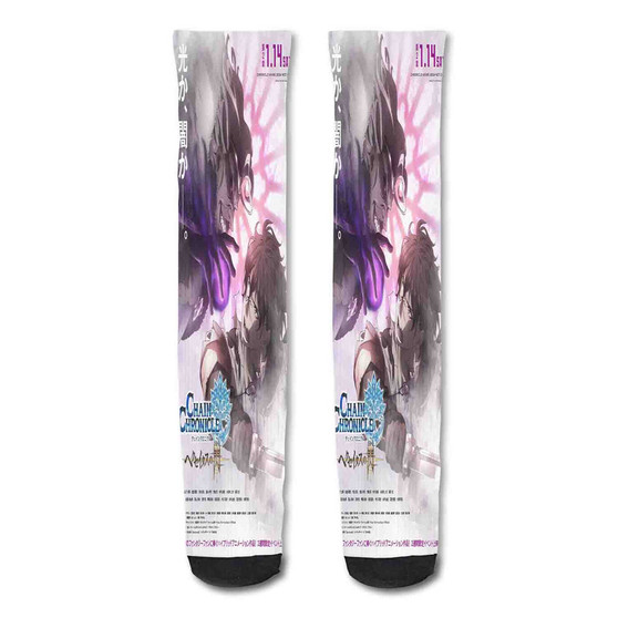 Pastele Chain Chronicle The Light Of Haecceitas Custom Personalized Sublimation Printed Socks Polyester Acrylic Nylon Spandex