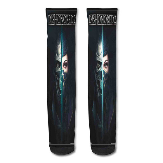 Pastele Dishonored 2 Custom Personalized Sublimation Printed Socks Polyester Acrylic Nylon Spandex