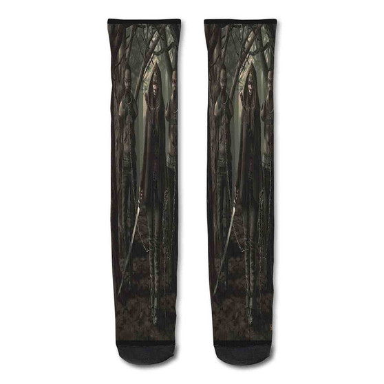 Pastele The Walking Dead Michonne Custom Personalized Sublimation Printed Socks Polyester Acrylic Nylon Spandex