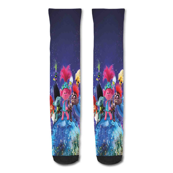 Pastele Trolls World Tour Custom Personalized Sublimation Printed Socks Polyester Acrylic Nylon Spandex